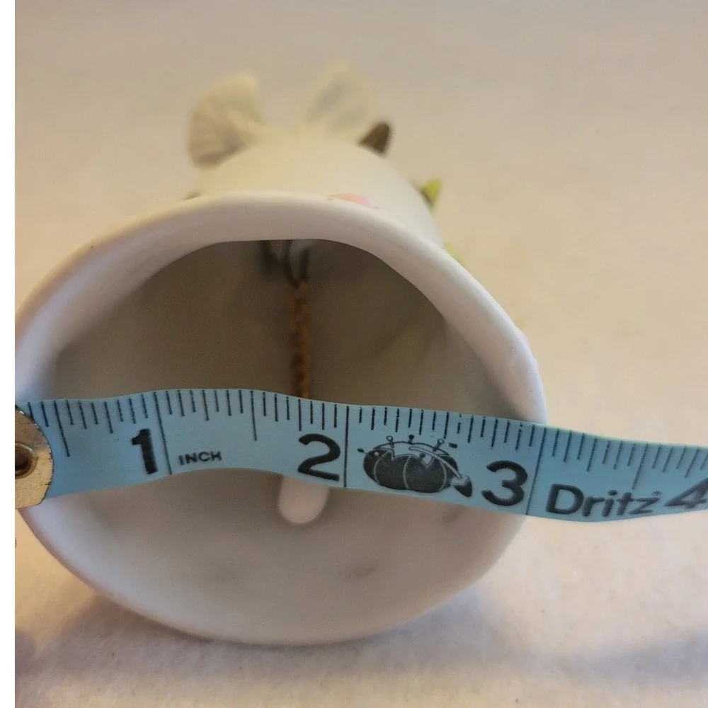 Vintage Seymour Mann Bisque Porcelain Dove Bell Ornament Floral Bird 1996 Decor‎
